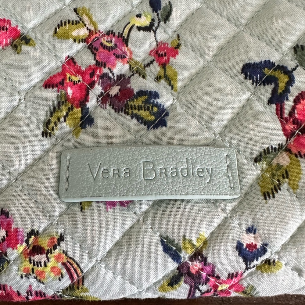 Vera Bradley Water Bouquet Triple Zip Hipster Crossbody Bag Adjustable Strap - Picture 7 of 10